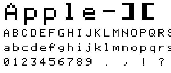 Apple ][ Font : pickafont.com